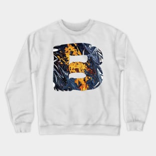 B - FONT - FIRE BLUE Crewneck Sweatshirt